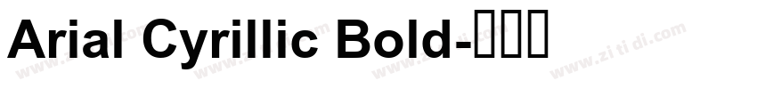 Arial Cyrillic Bold字体转换